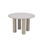 Nori - Table De Séjour Ronde - Laqué - Beige