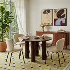 Nori - Round Dining Table - Lacquered - Brown