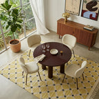 Nori - Round Dining Table - Lacquered - Brown