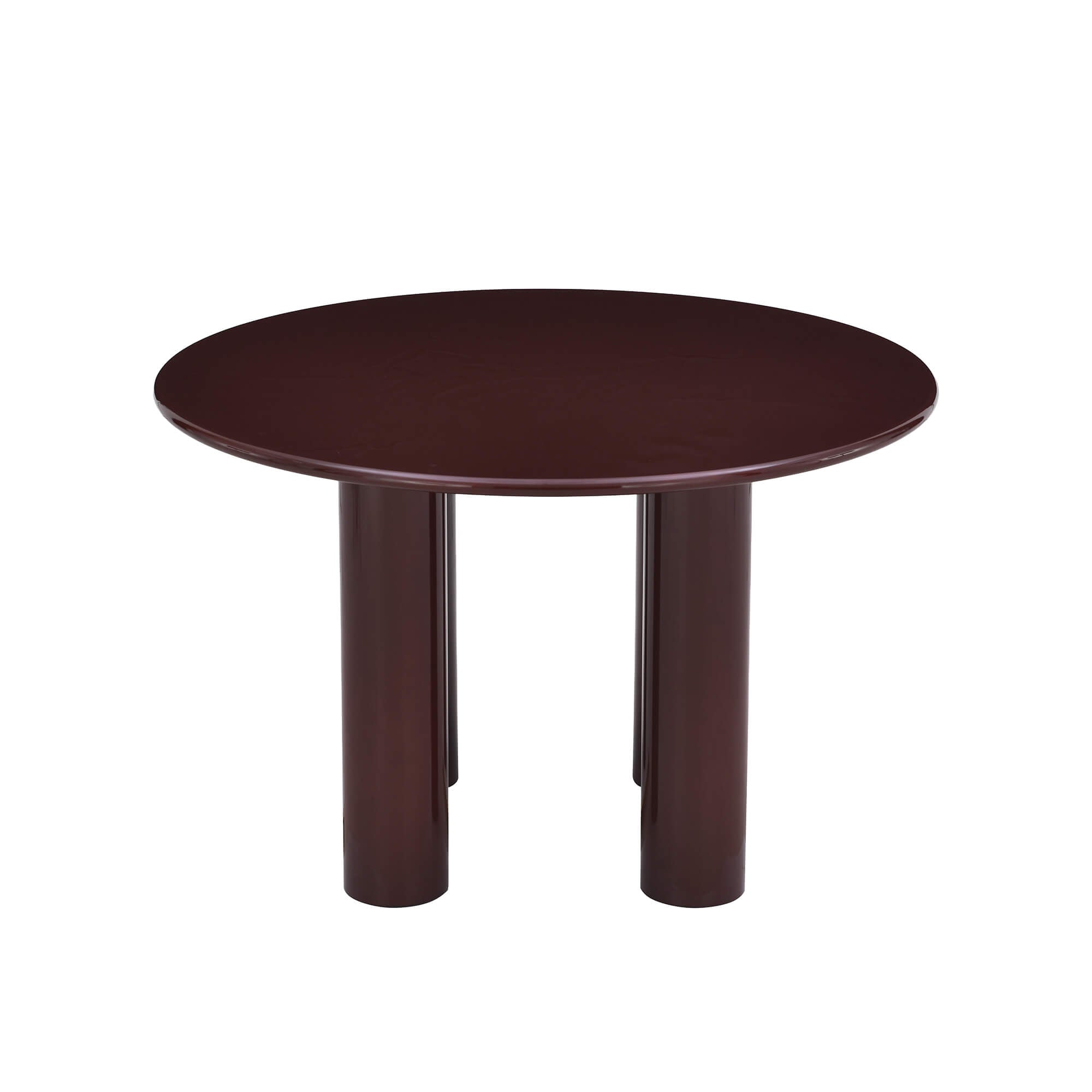 Nori - Round Dining Table - Lacquered - Brown