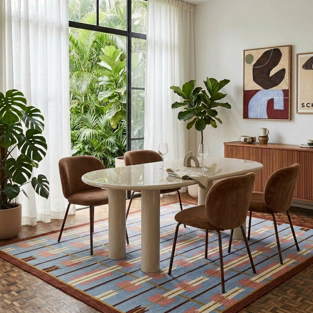 Nori - Table De Séjour - Laqué - Beige
