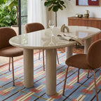 Nori - Table De Séjour - Laqué - Beige
