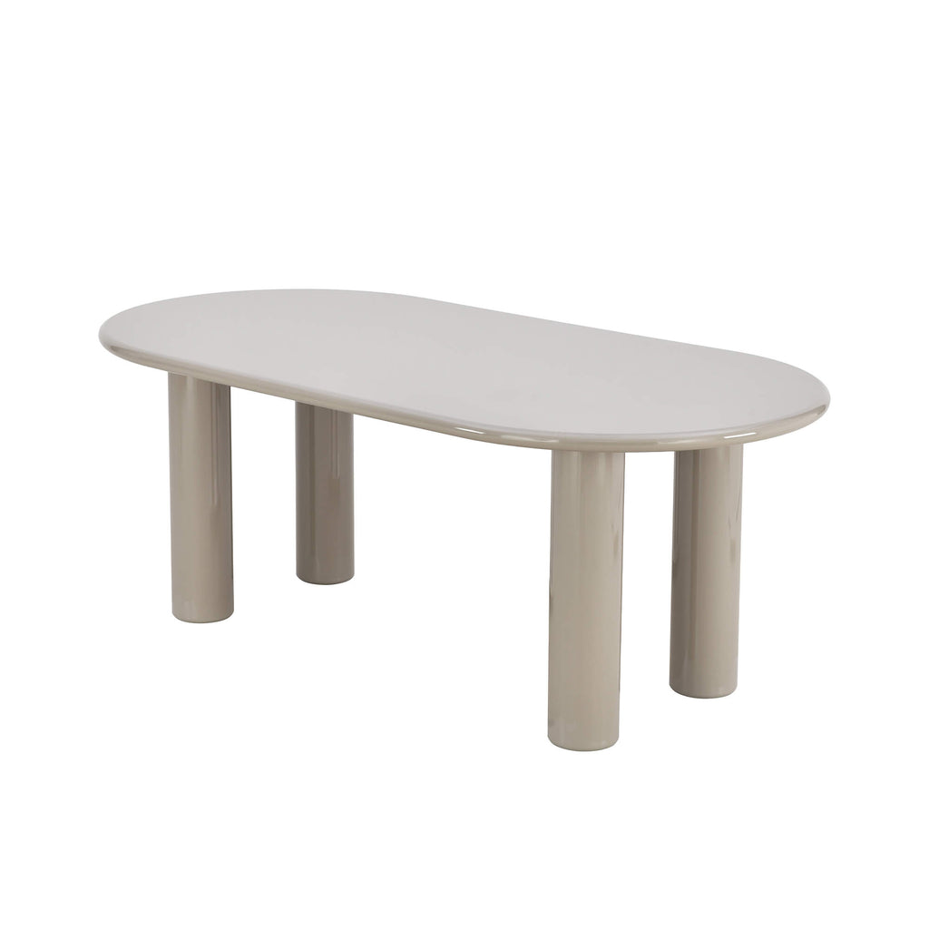 Nori - Table De Séjour - Laqué - Beige