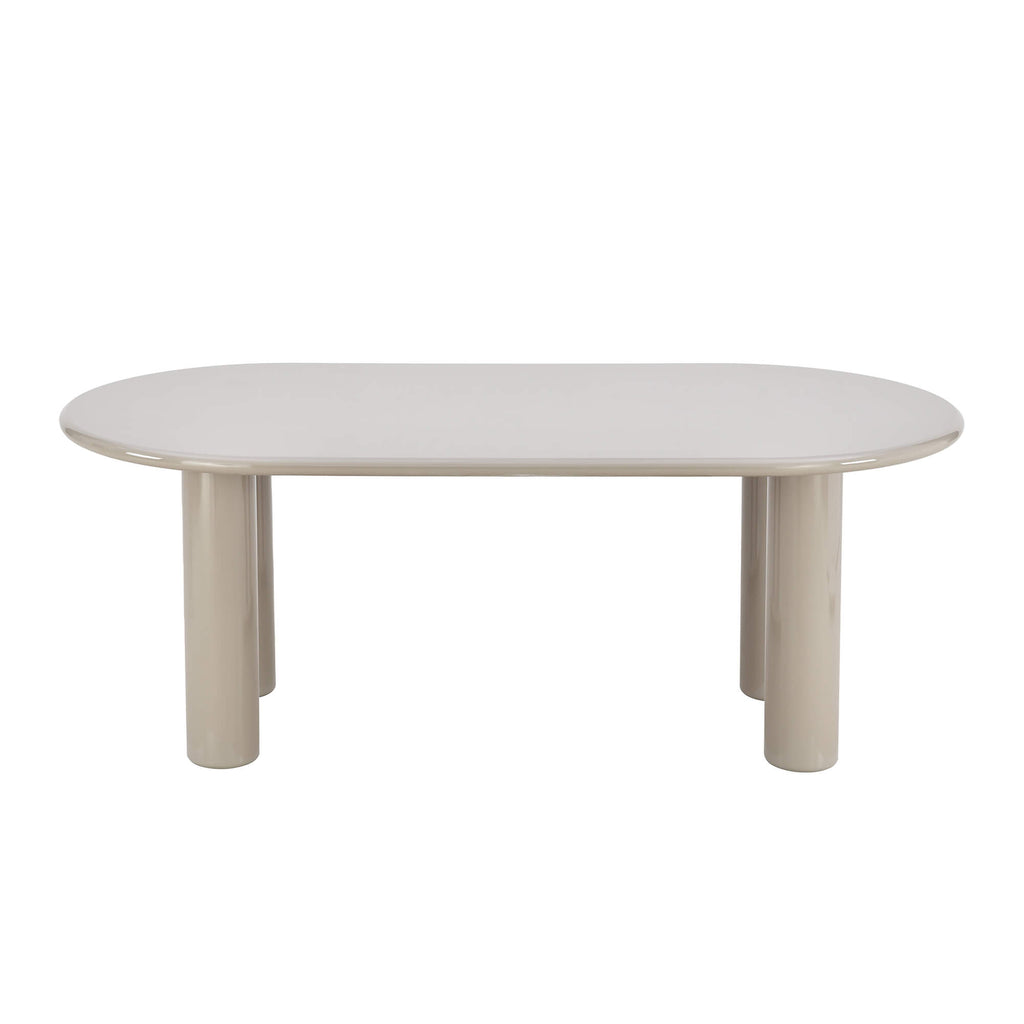 Nori - Table De Séjour - Laqué - Beige