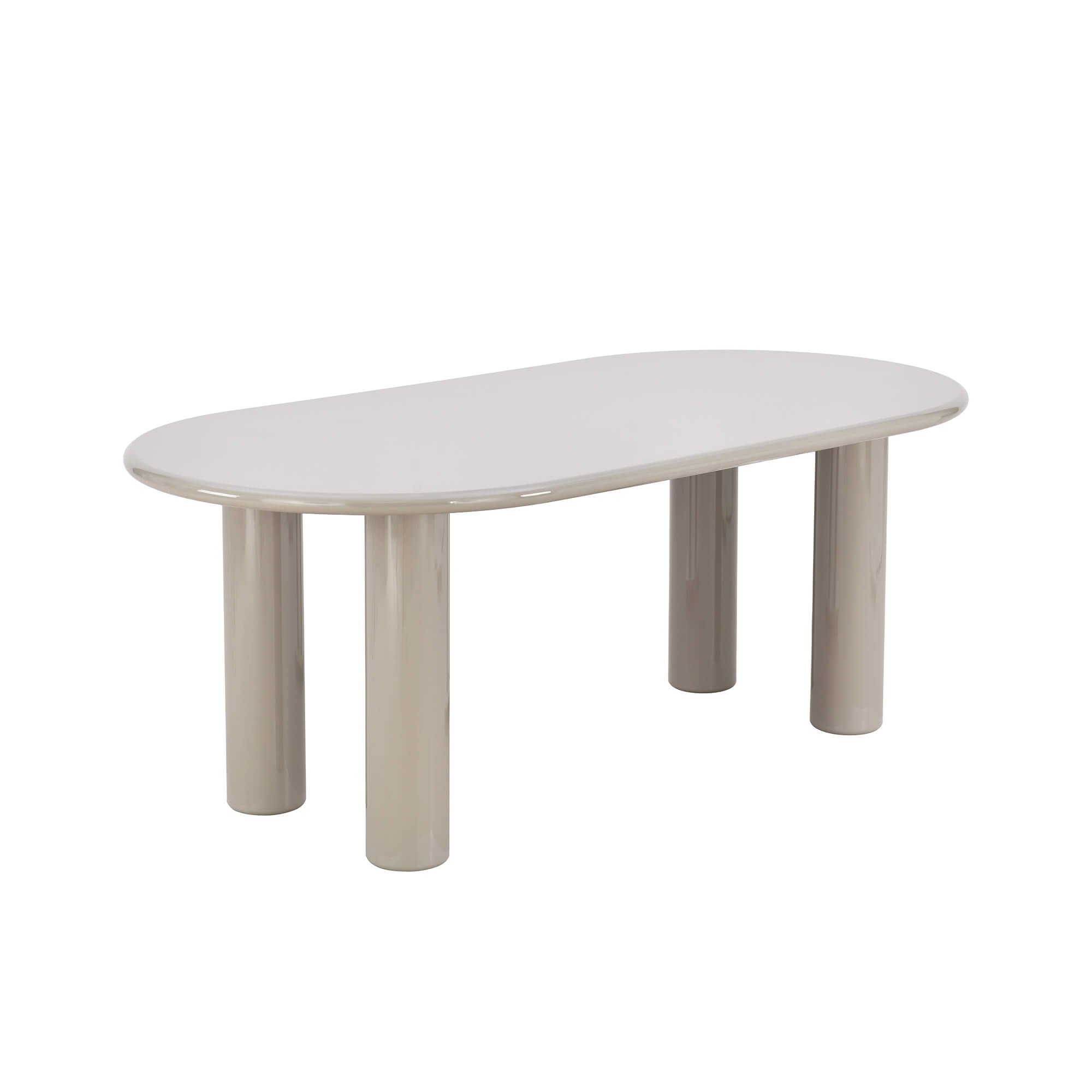 Nori - Table De Séjour - Laqué - Beige