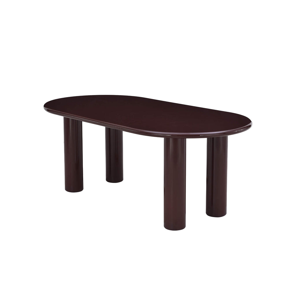 Nori - Table De Séjour - Laqué - Marron