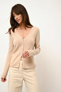 V-Neck Cardigan - Norma - Sand
