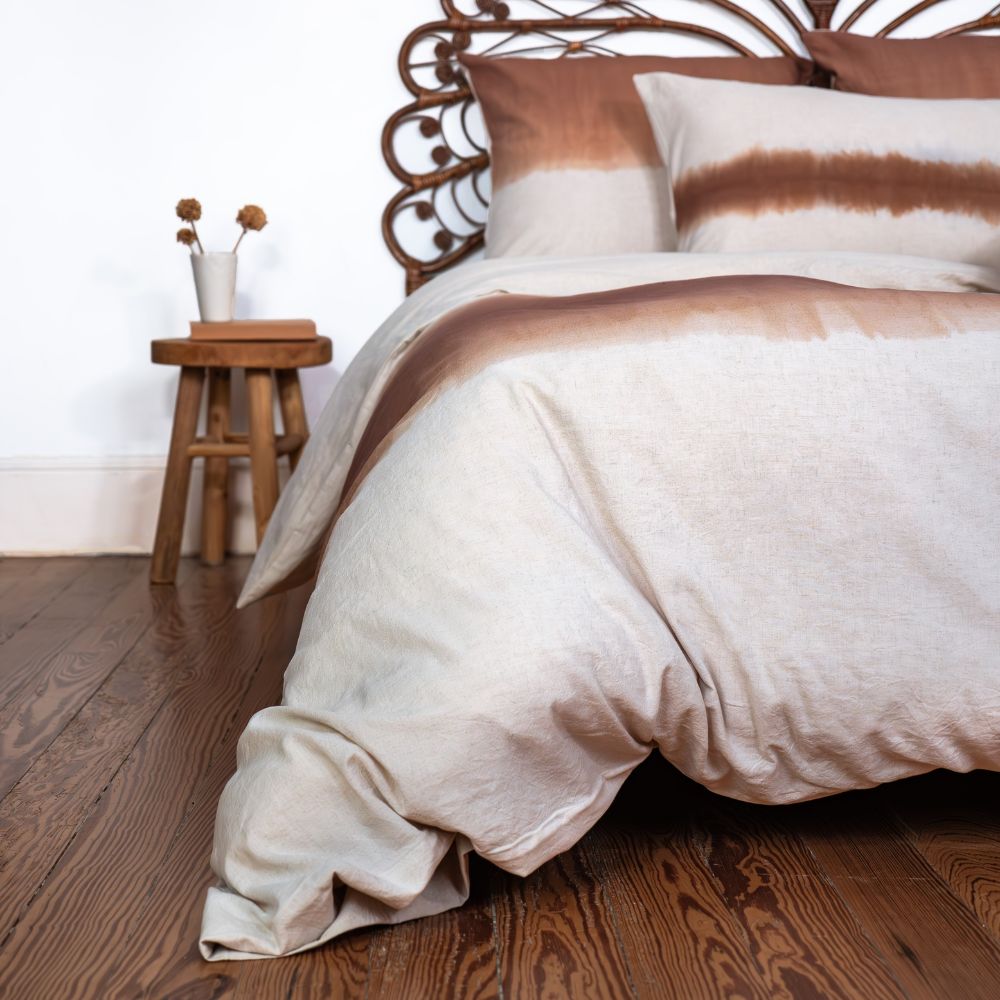 Notte Cotton Duvet Cover - Hazelnut