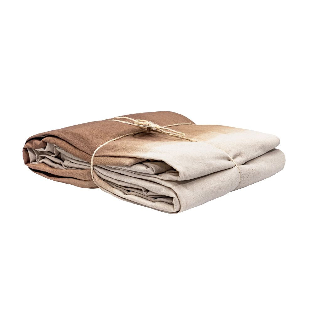 Notte Cotton Duvet Cover - Hazelnut