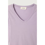 T-Shirt Ajuste Col V - Lilas - Femme