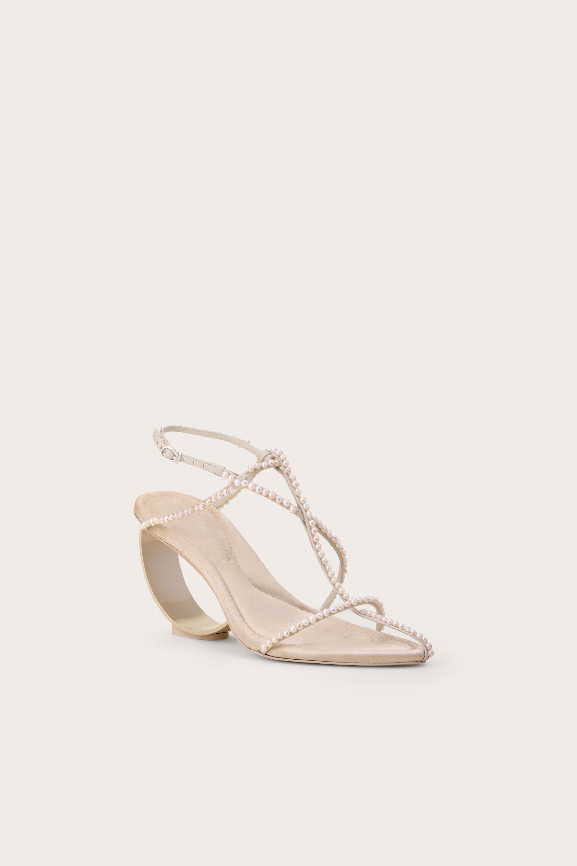 Novah Heeled Sandals - Pearl