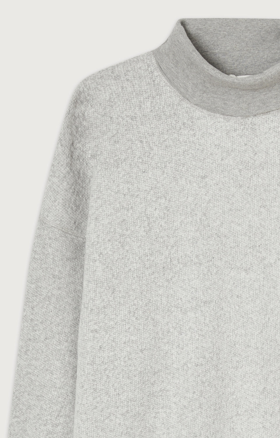 American Vintage - Short Dress LS High Neck - Heathered Grey - Women