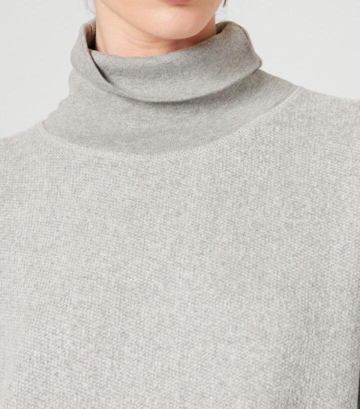 American Vintage - Short Dress LS High Neck - Heathered Grey - Women