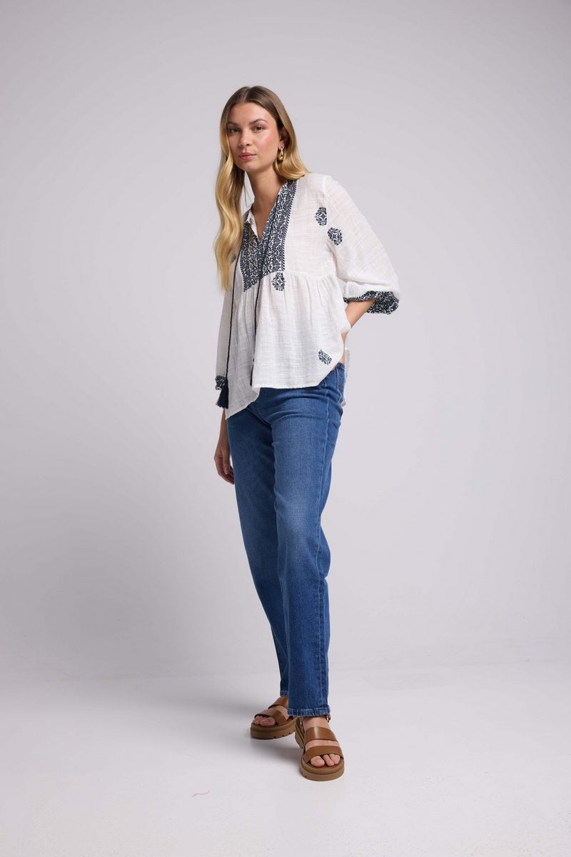 Blouse - Blanc Et Marine