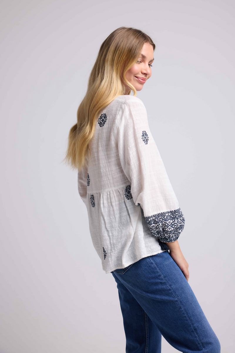Blouse - Blanc Et Marine