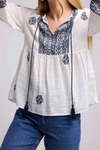 Blouse - Blanc Et Marine
