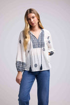 Blouse - Blanc Et Marine