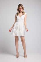 Vestido corto - Blanco