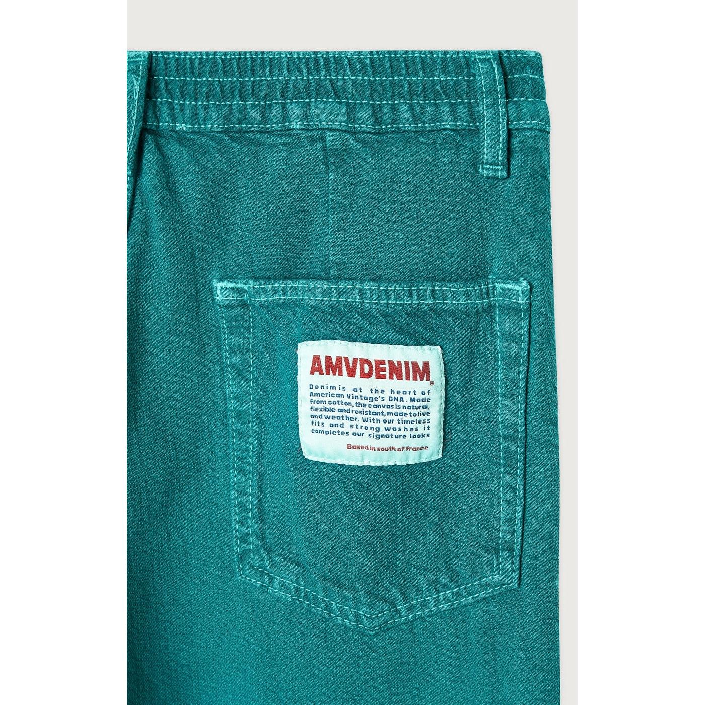 Long 5-Pocket Trousers - Over-Dyed Emerald - Women