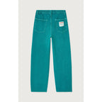 Long 5-Pocket Trousers - Over-Dyed Emerald - Women