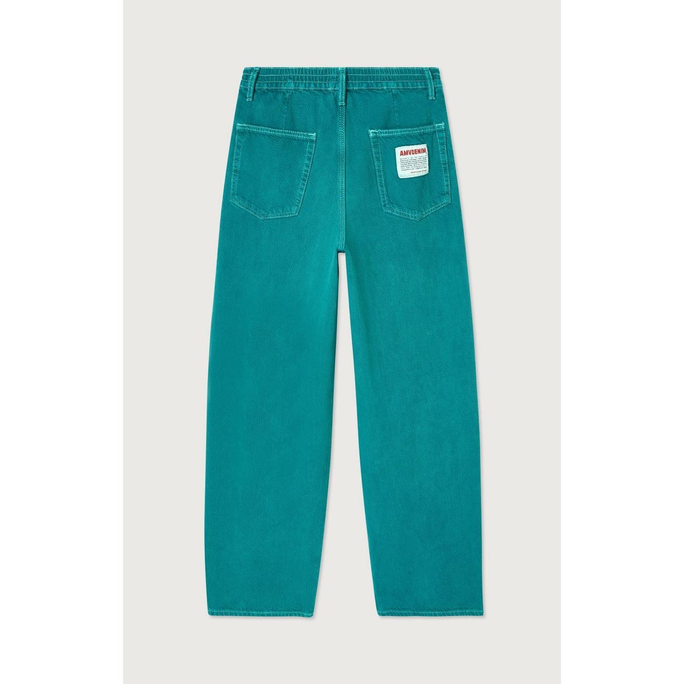 Long 5-Pocket Trousers - Over-Dyed Emerald - Women