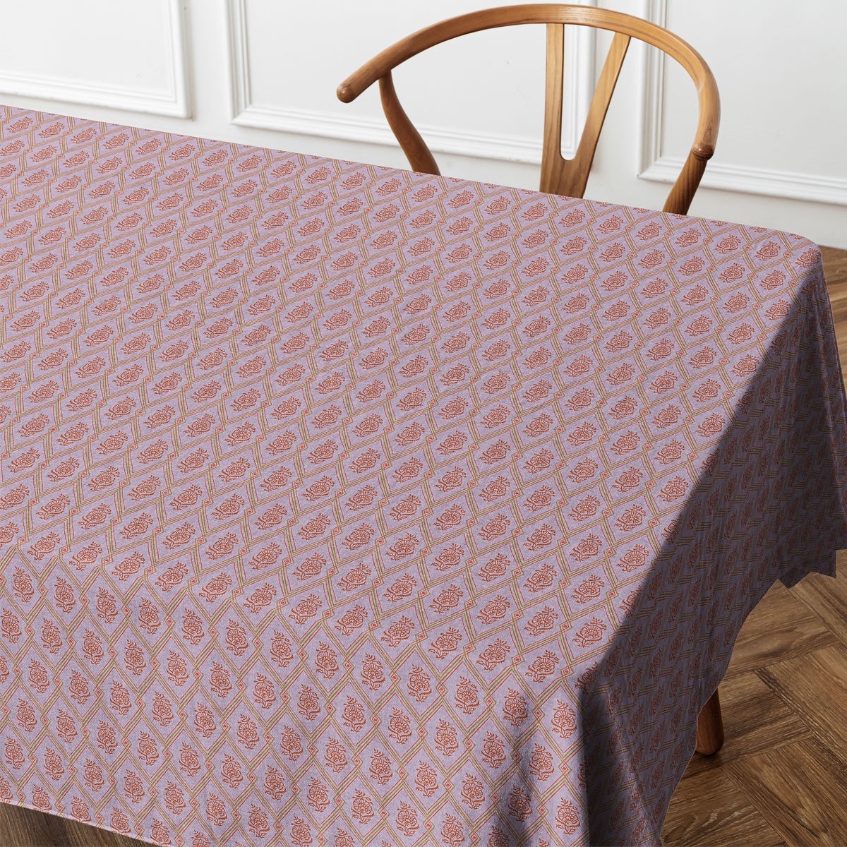 Hindi - Nappe Carrée - En Coton - Lila