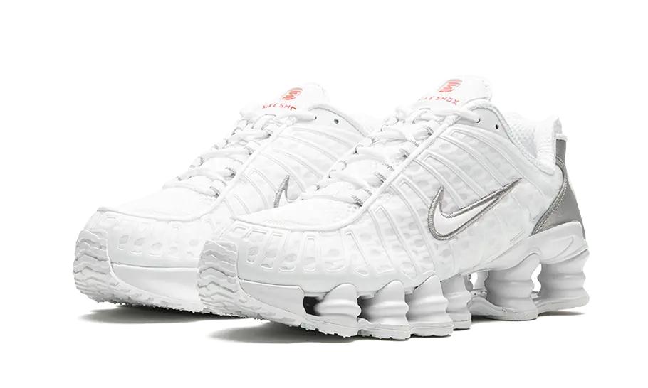 Nike - Shox Tl White Metallic Silver Max Orange - Blanc