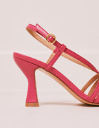 Sandalia tacón piel Ninon M fucsia - M.Moustache