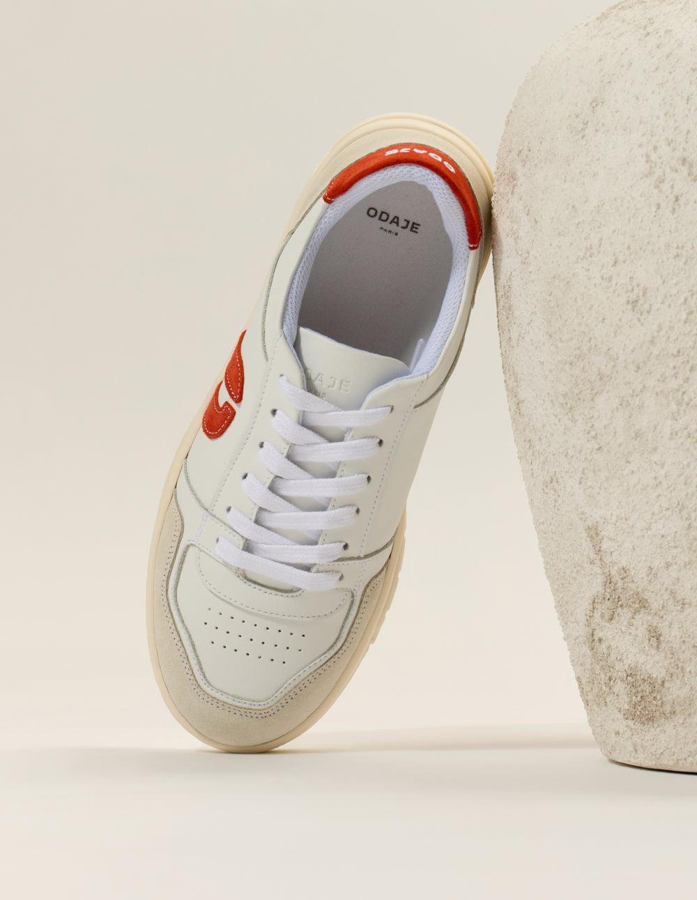 Nora Low Top Sneakers - White Orange - Women