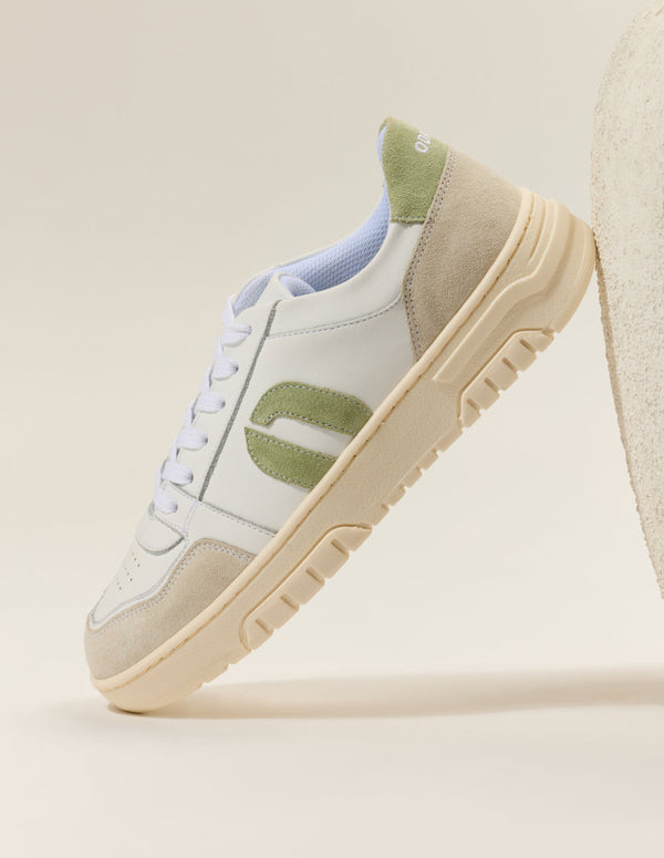 Nora Low Sneakers - White Green - Women
