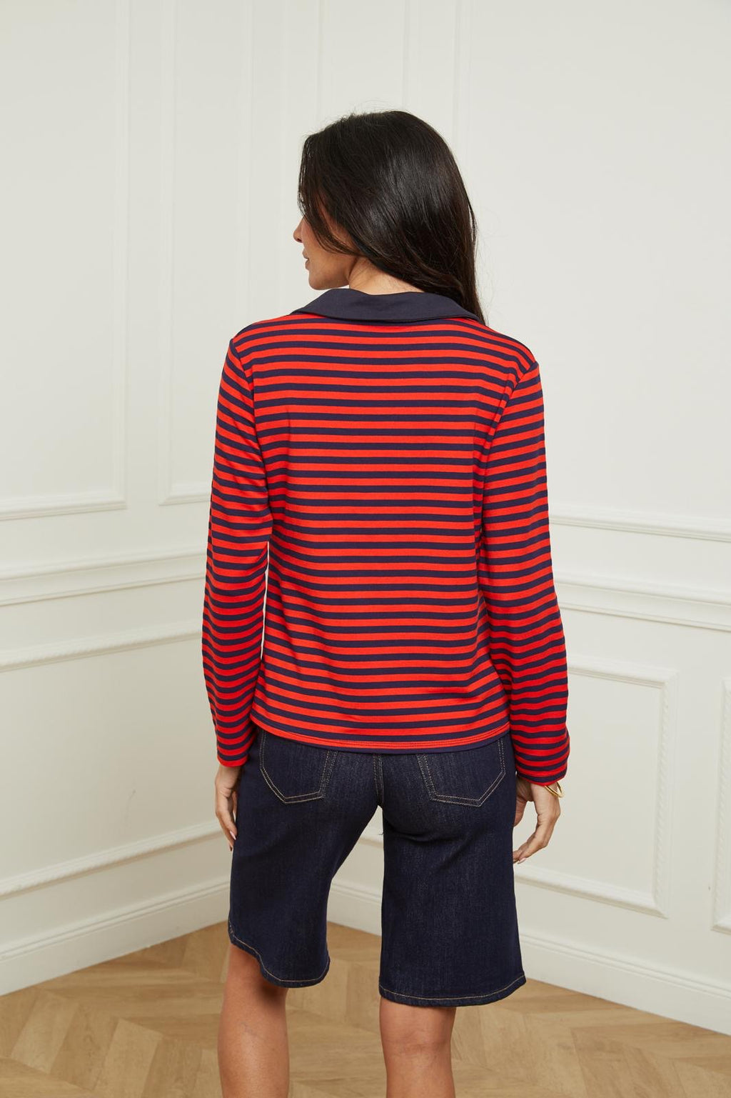 Polo Ml - Azul Marino/Rojo