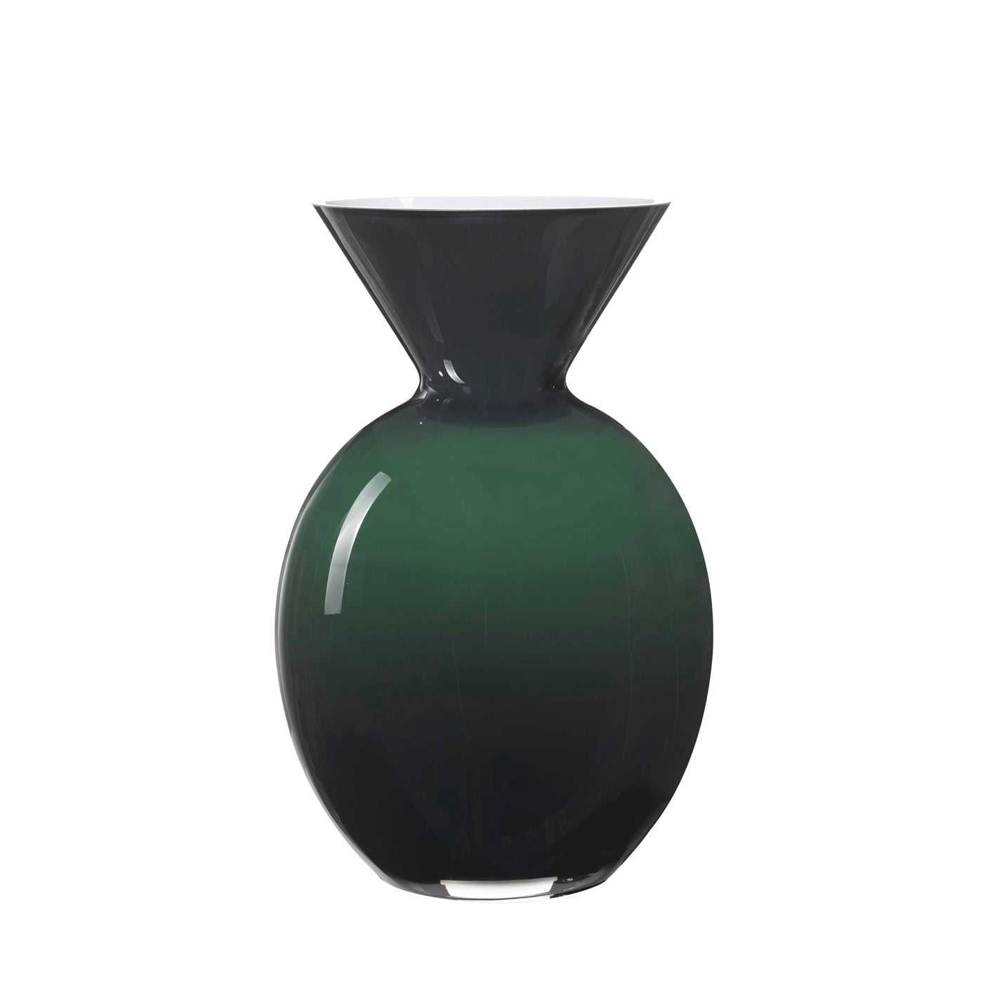 Pallottino - Vase - H30 Cm - Opale/Vert Forêt