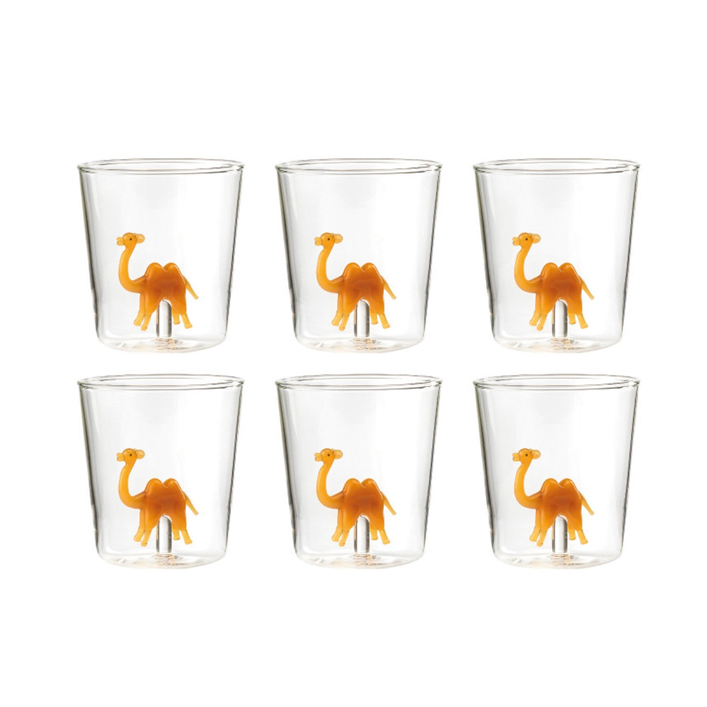 Savana Family Cammi - Lot De 6 Verres Décorés - H9,3 Cm