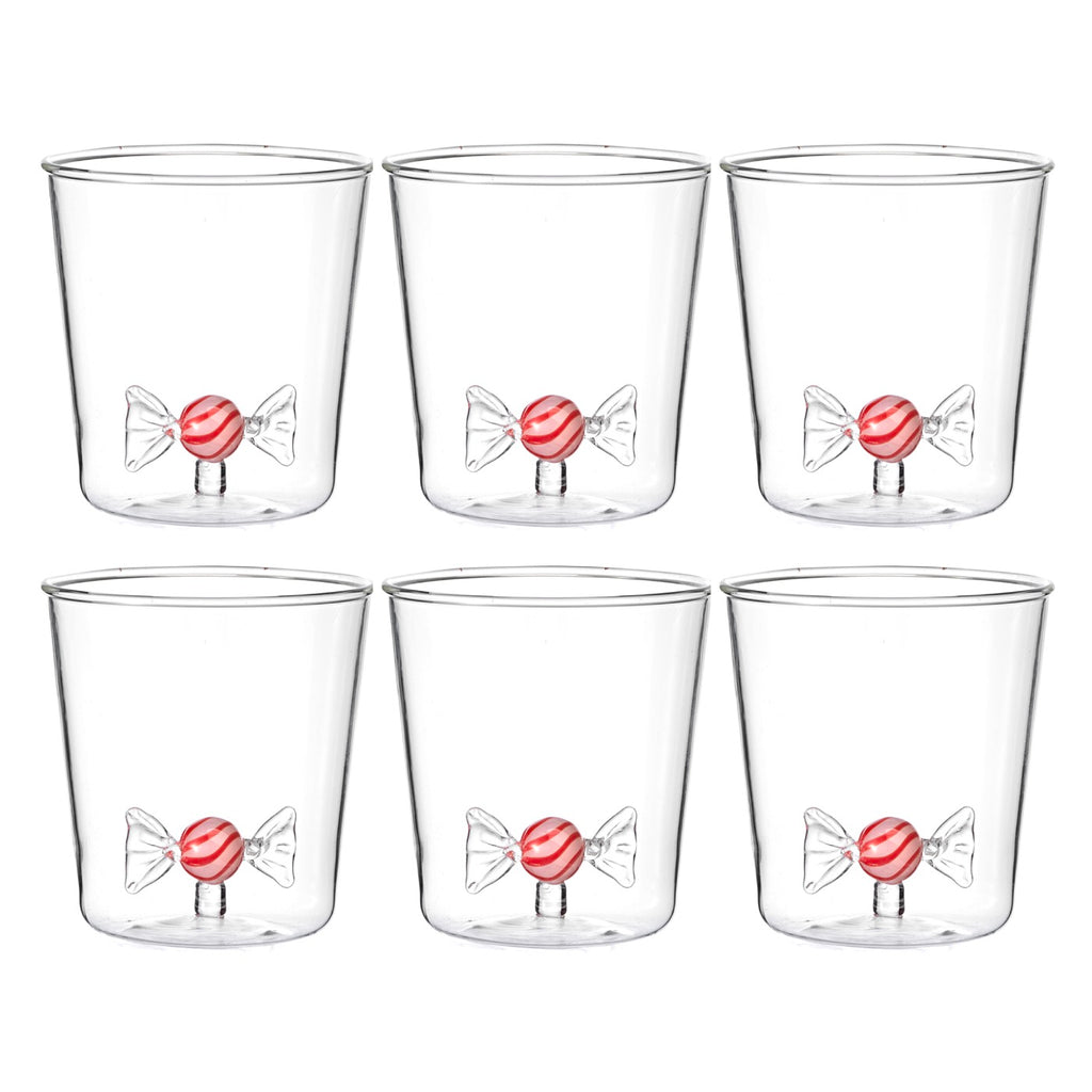Candies Candy - Set of 6 Decorated Glasses