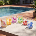 Flovers - Lot De 6 Verres - H10,5 Cm - Coloris Assortis