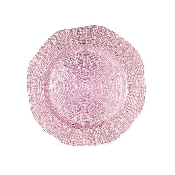 Aster - Sous-Assiette - Rose/Argent