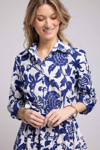 Short Mid-Length Sleeve Dress - Navy
