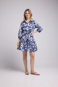 Short Mid-Length Sleeve Dress - Navy
