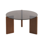 Olie - Table Basse - Verre Trempé - Noir