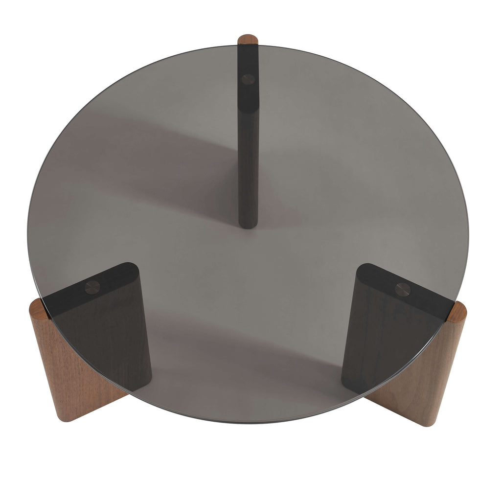Olie - Table Basse - Verre Trempé - Noir