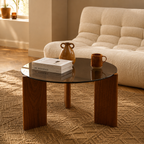 Olie - Coffee Table - Tempered Glass - Black