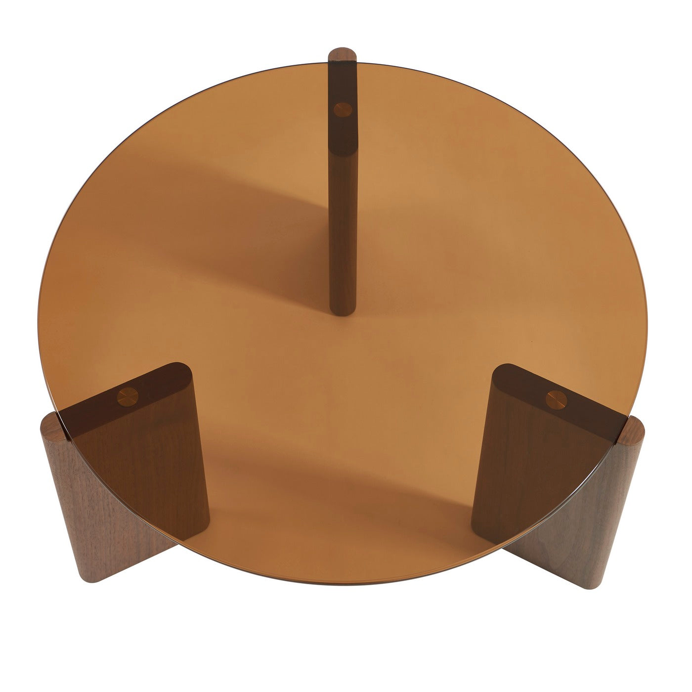 Olie - Table Basse - Caramel Et Placage Noyer