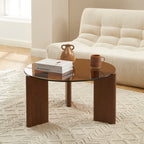 Olie - Table Basse - Caramel Et Placage Noyer