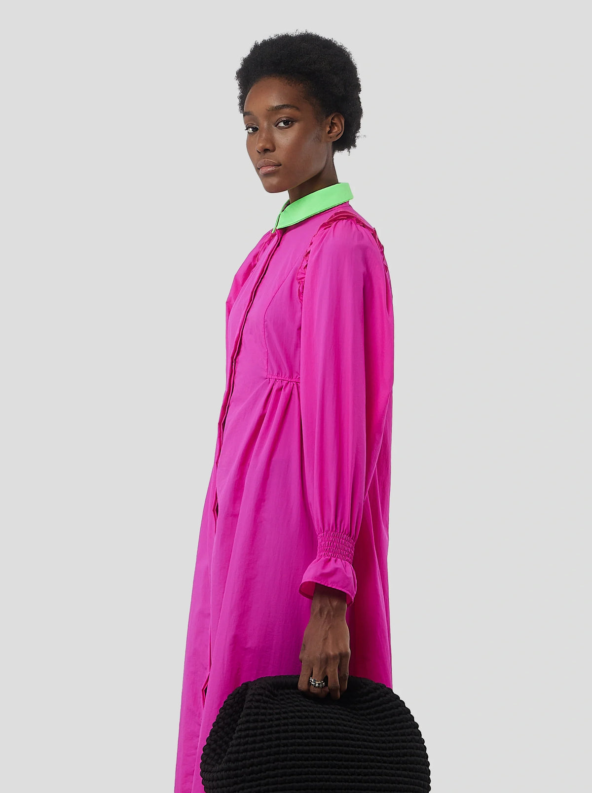 Vestido Oma En Tejido Stabilo Palmera Cereza