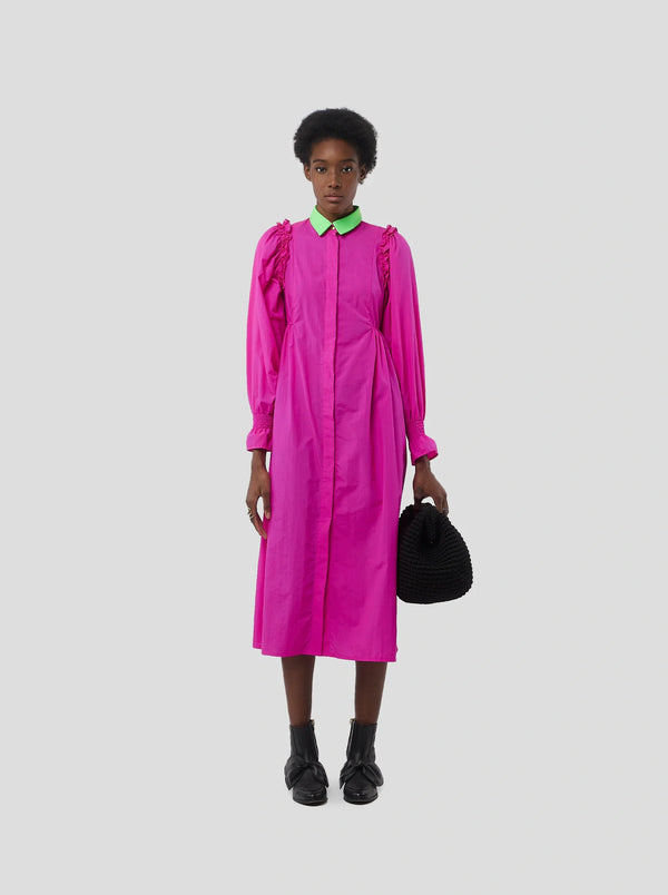 Oma Dress In Cherry Palm Stabilo Fabric