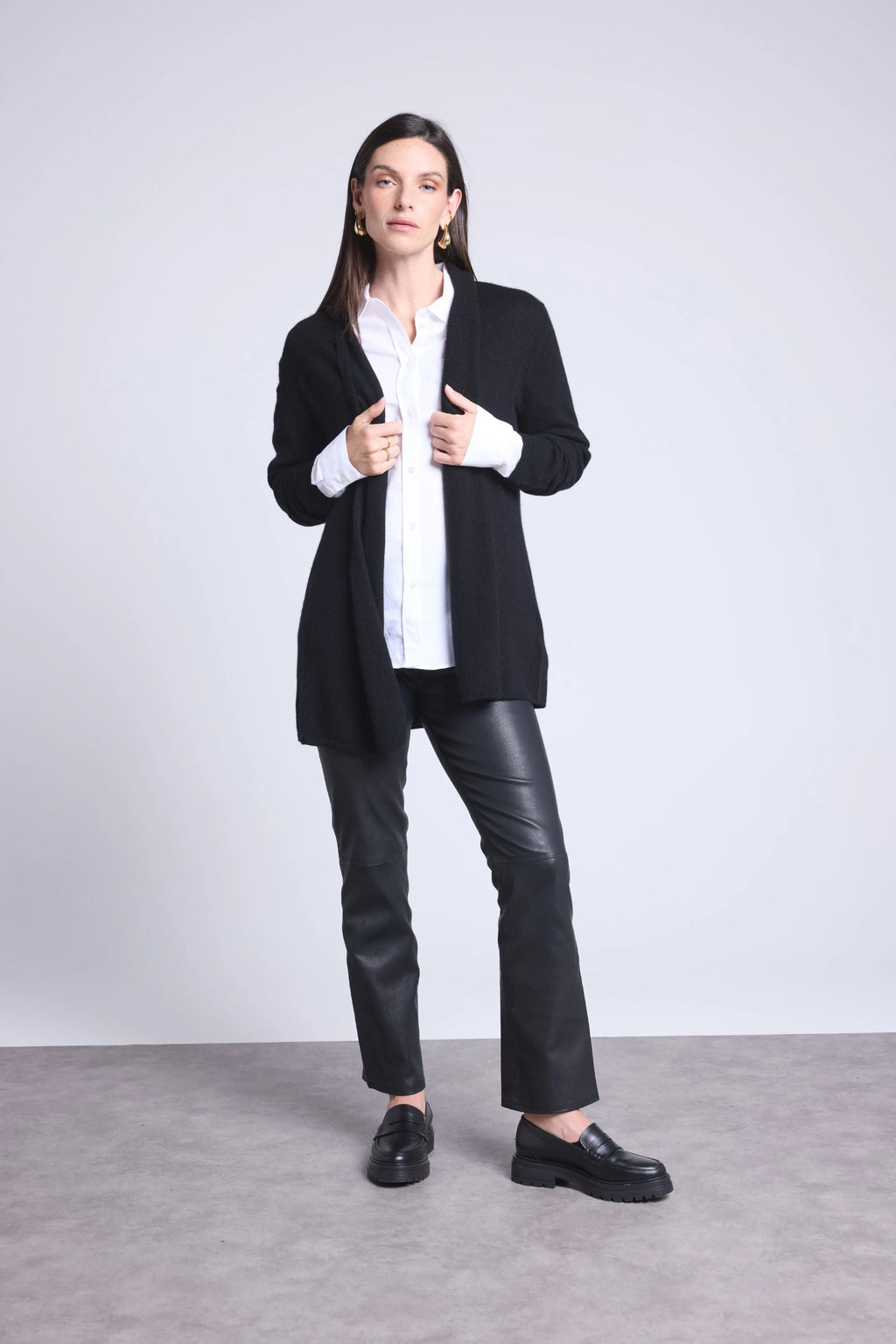 Cárdigan tubular Ophelia - Negro - Mujer