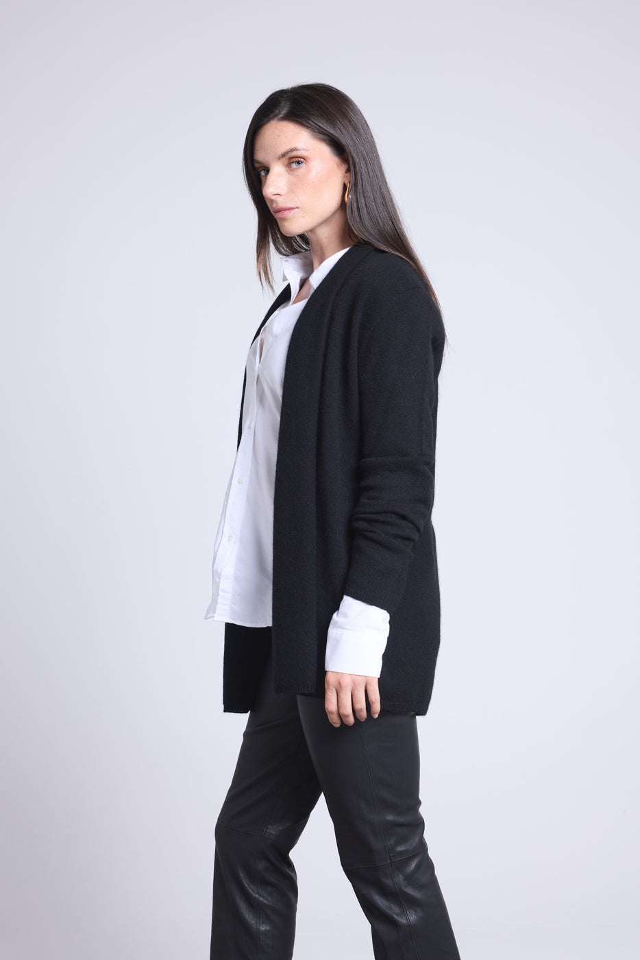 Cárdigan tubular Ophelia - Negro - Mujer