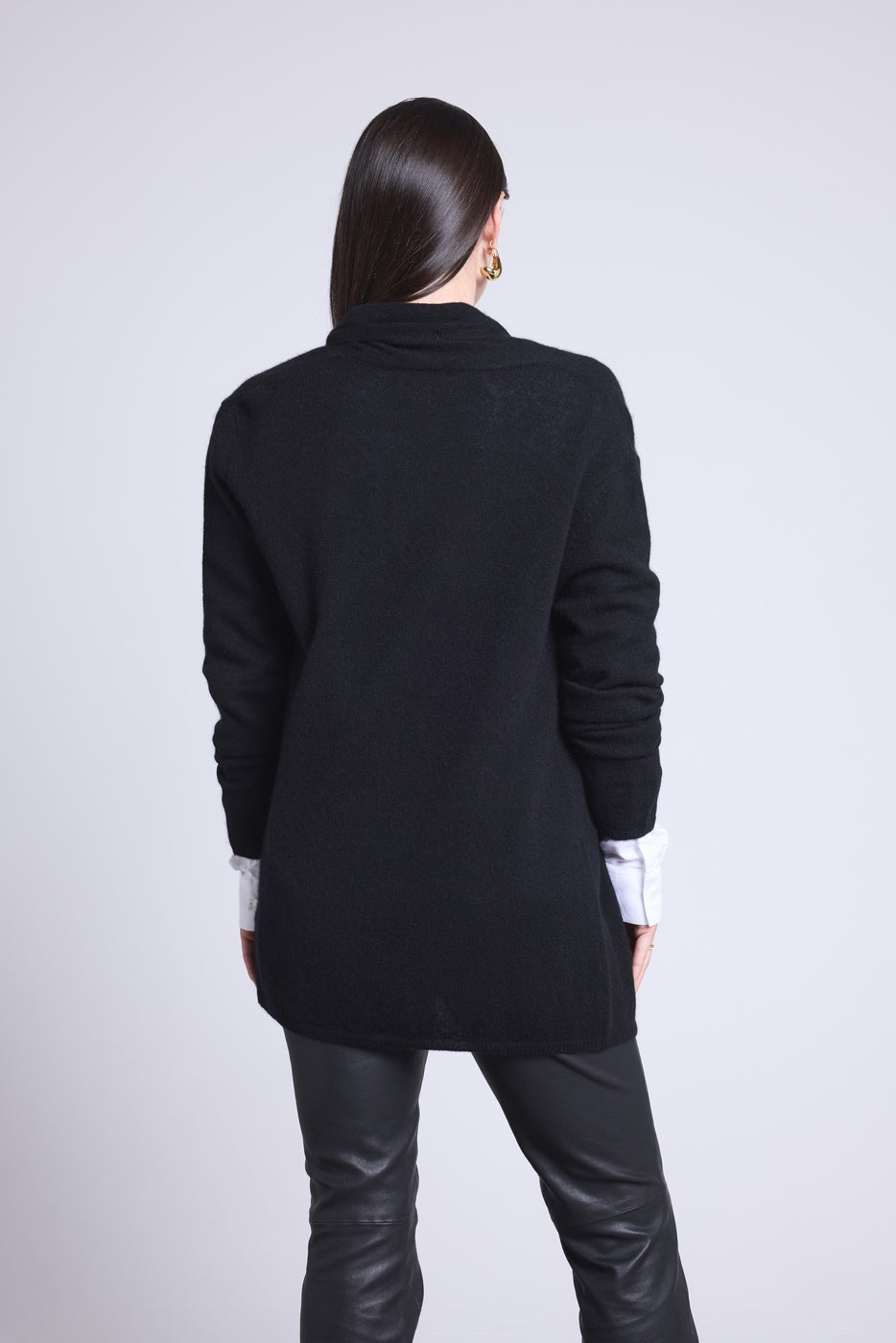Cárdigan tubular Ophelia - Negro - Mujer