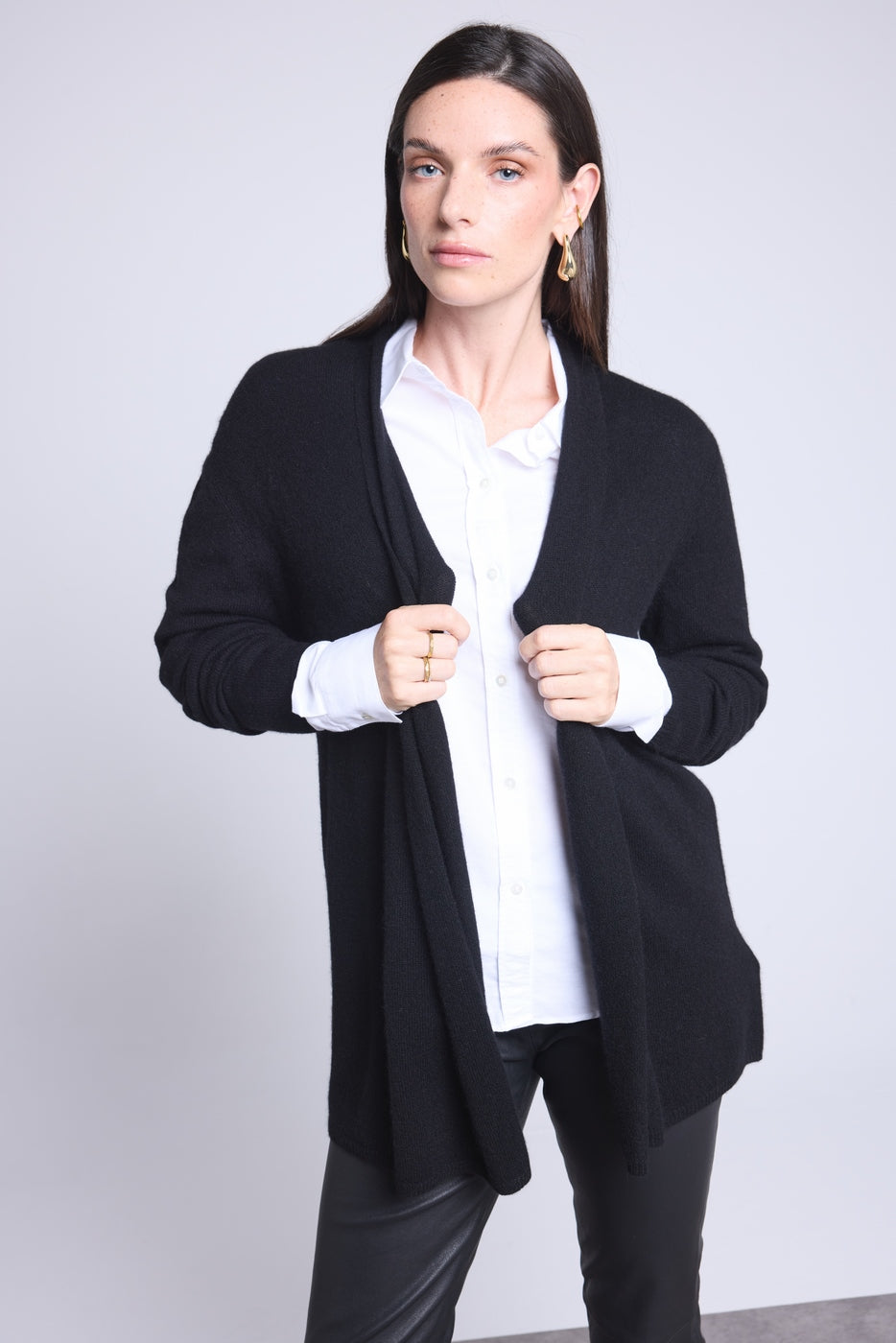 Cárdigan tubular Ophelia - Negro - Mujer