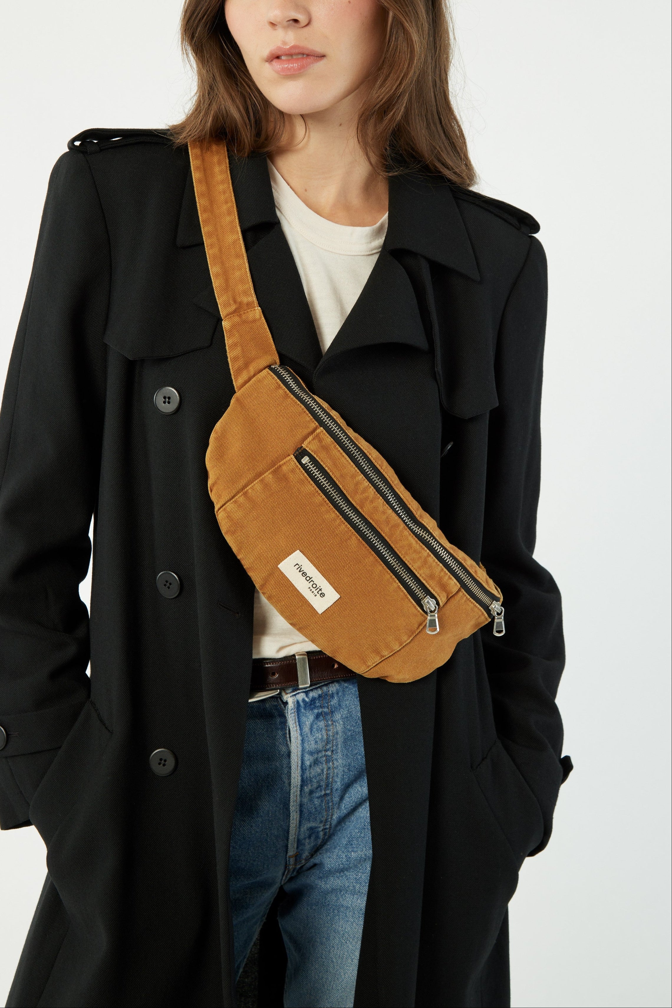 Orsel Le Sac Banane - Coton Upcyclé Brown Leaf